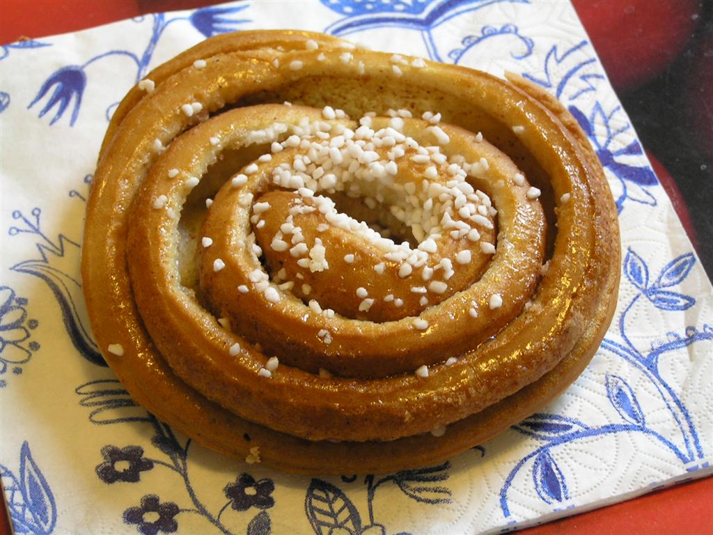 Ett bakverk på en tallrik
